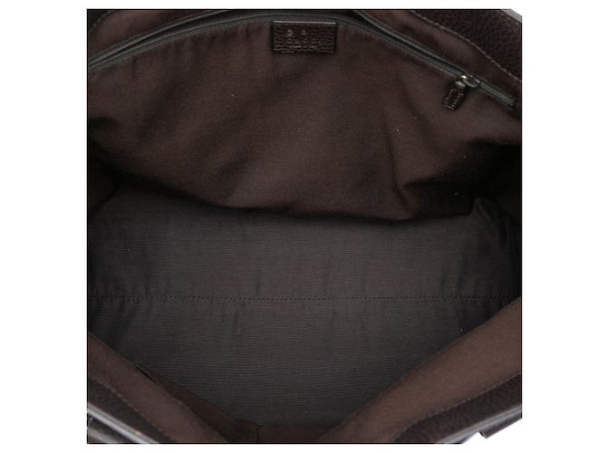 Gucci Braune Genarbte Kalbsleder Bamboo Shopper Tote - Ansicht 4