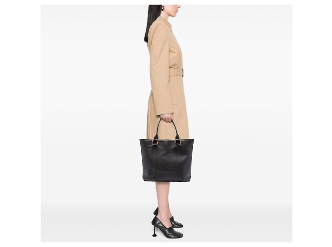 Gucci Braune Genarbte Kalbsleder Bamboo Shopper Tote - Ansicht 7