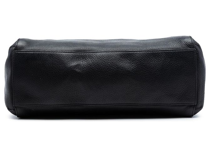 Borsa a tracolla in pelle nera martellata Gucci Nero - vista 3