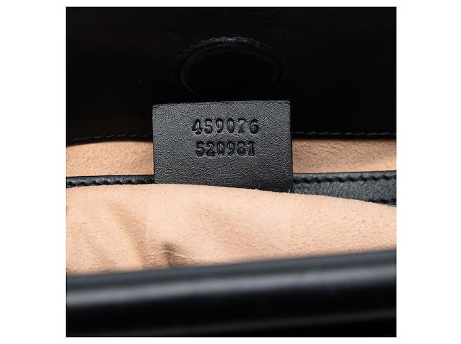 Bamboo Bolso Nymphaea de piel de becerro negra y web de bambú pequeño Gucci Negro - vista 6