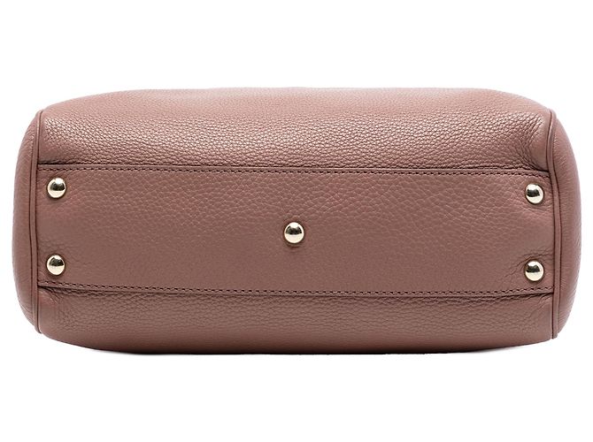 Bamboo Borsa shopper piccola in pelle di vitello marrone con bambù Gucci Carne - vista 3