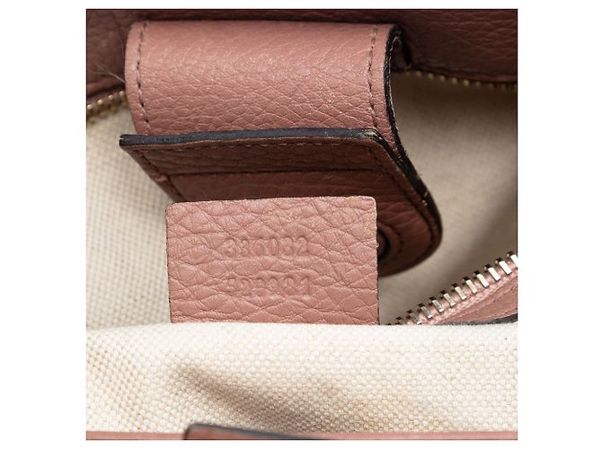 Bamboo Borsa shopper piccola in pelle di vitello marrone con bambù Gucci Carne - vista 6
