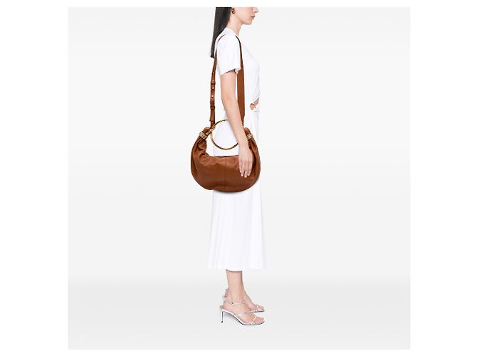 Hobo in pelle marrone Chloé con bracciale piccolo - vista 11
