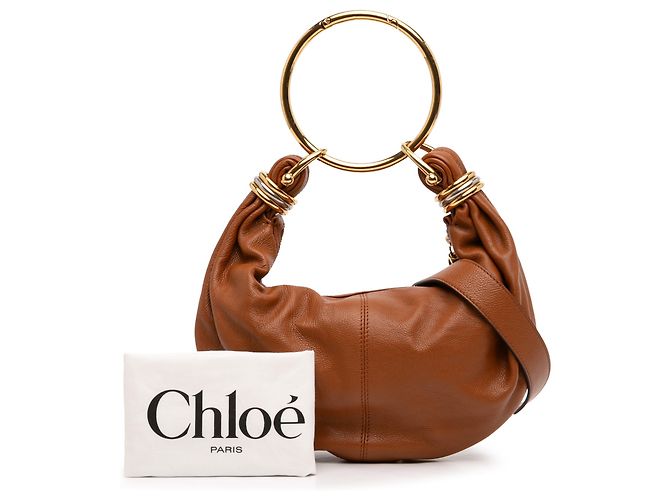 Hobo in pelle marrone Chloé con bracciale piccolo - vista 12