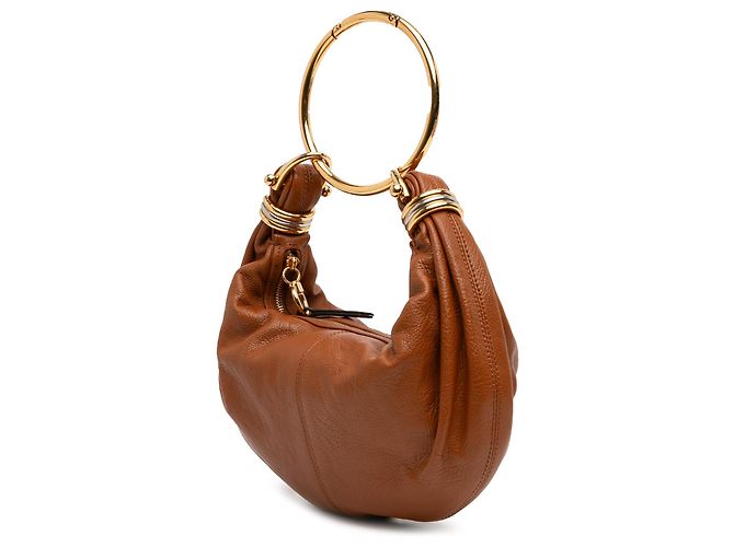 Hobo in pelle marrone Chloé con bracciale piccolo - vista 2