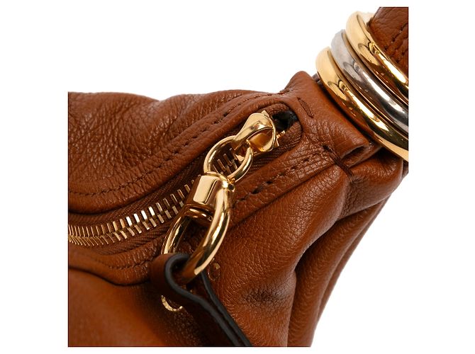 Hobo in pelle marrone Chloé con bracciale piccolo - vista 7