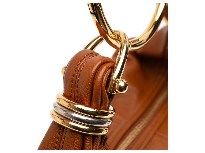 Hobo in pelle marrone Chloé con bracciale piccolo - vista 9