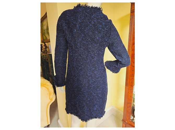 Autre Marque Abrigo CHARLOTT de lino azul - vista 6