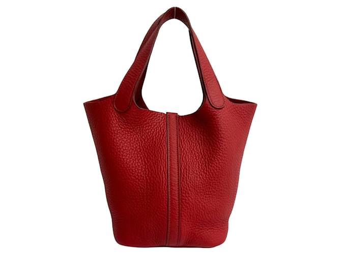 Borsa Picotin Lock PM di Hermès Rosso - vista 3