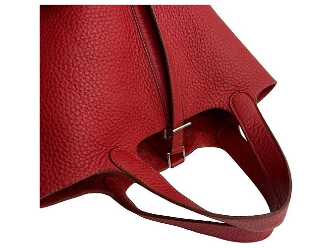 Borsa Picotin Lock PM di Hermès Rosso - vista 4