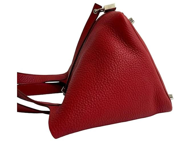 Borsa Picotin Lock PM di Hermès Rosso - vista 5