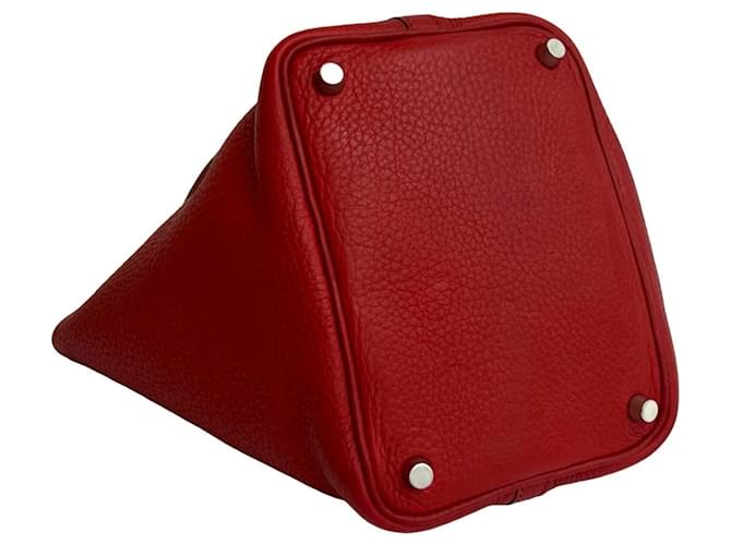 Borsa Picotin Lock PM di Hermès Rosso - vista 7