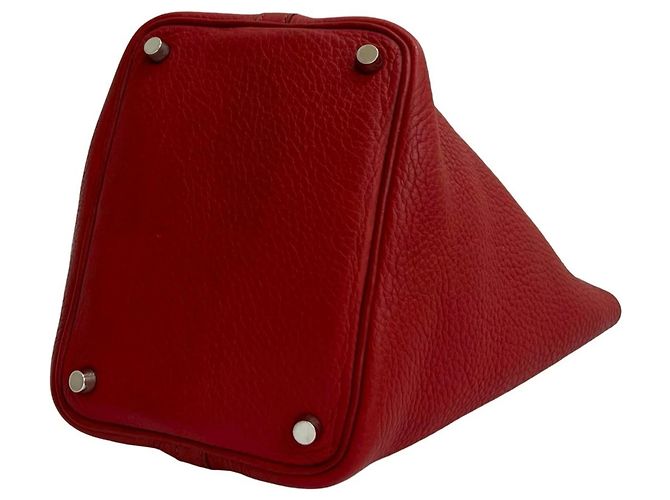Borsa Picotin Lock PM di Hermès Rosso - vista 8