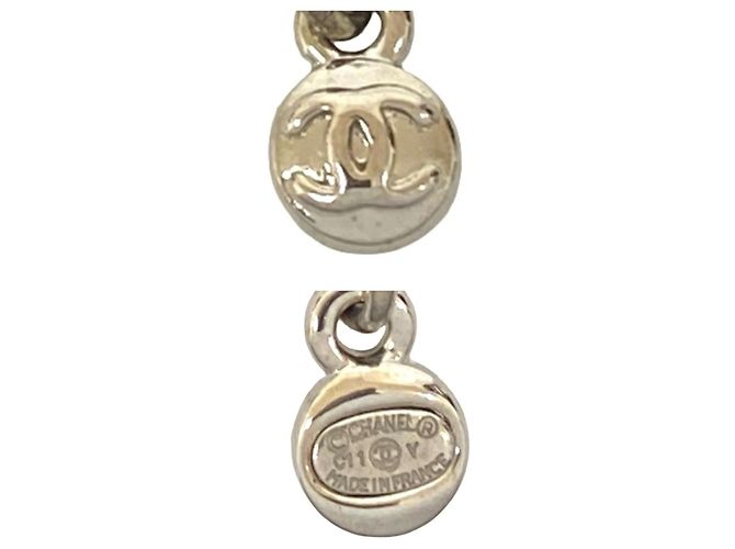 Collana in strass argento con motivo Coco Mark di Chanel - vista 3