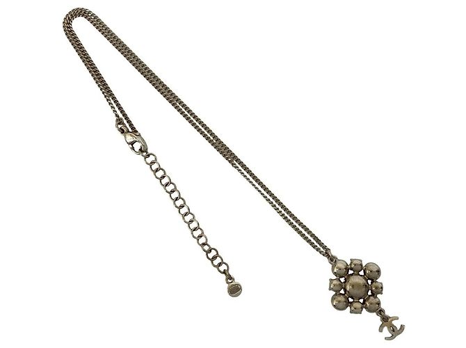 Collana in strass argento con motivo Coco Mark di Chanel - vista 5