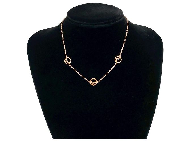 Collana choker con pendente Fendi D'oro - vista 2