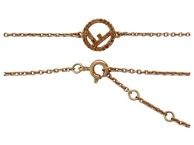 Collana choker con pendente Fendi D'oro - vista 4