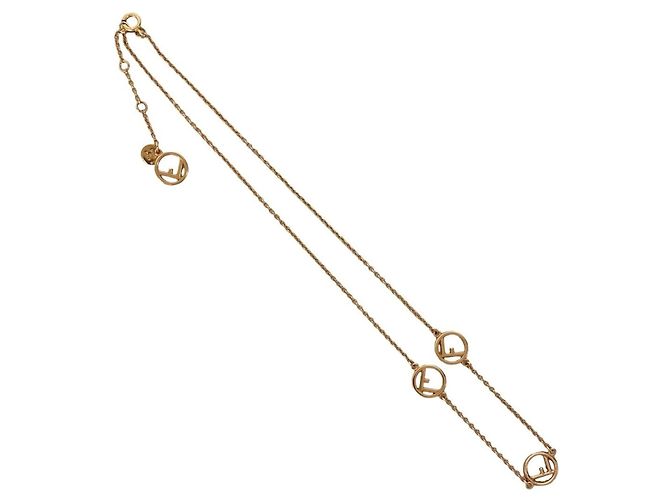 Collana choker con pendente Fendi D'oro - vista 5