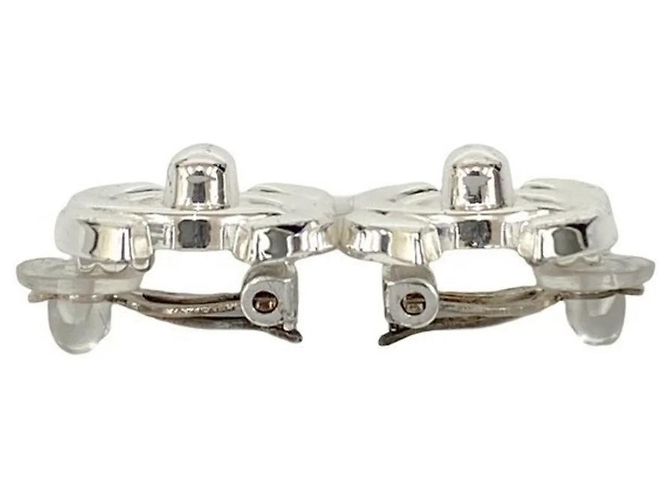Orecchini placcati con motivo Turnlock di Chanel Coco Mark Argento - vista 5