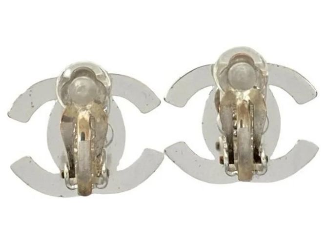 Orecchini placcati con motivo Turnlock di Chanel Coco Mark Argento - vista 6