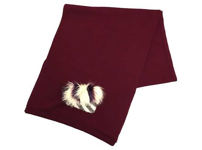 Stola Fendi bordeaux in lana Bordò - vista 2
