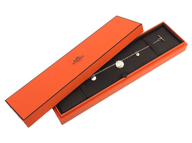 Hermès Charm-Armband PM ST Ex-Libris Hermes Silber Weiß - Ansicht 3