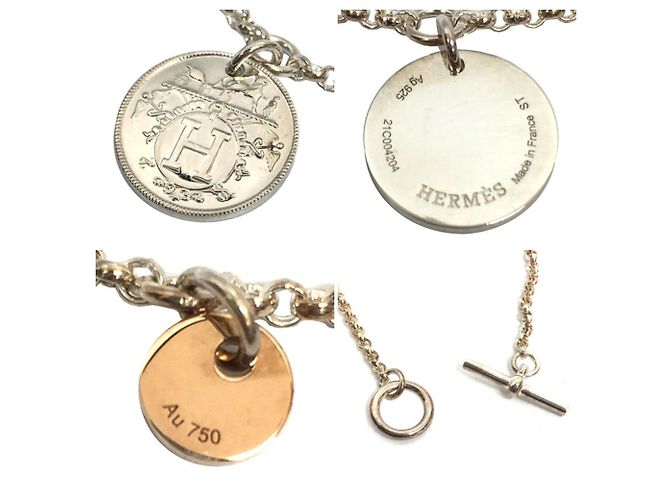 Hermès Charm-Armband PM ST Ex-Libris Hermes Silber Weiß - Ansicht 4