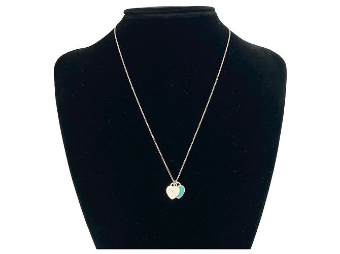 Tiffany & Co Collana Doppio Cuore Ritorno al Blu Tiffany Argento - vista 2