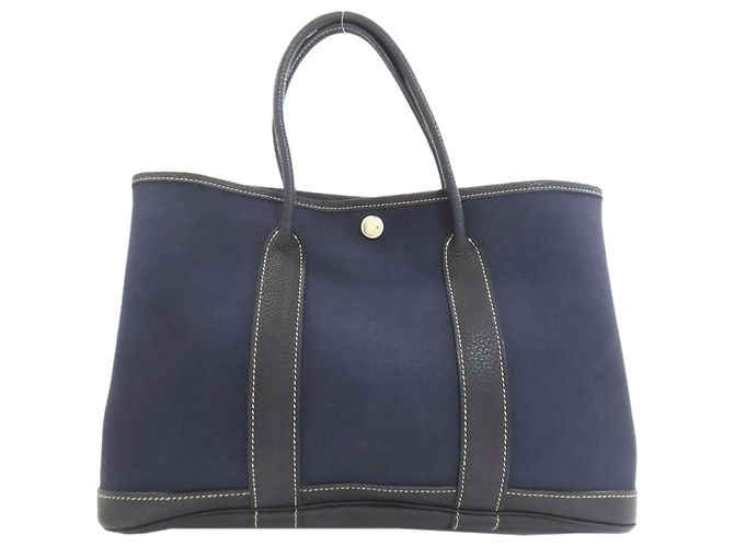 Bolso Tote TPM Garden Party de Hermès Azul marino - vista 2