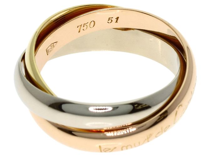 Anello Trinity Cartier in oro giallo e rosa 18K - vista 3