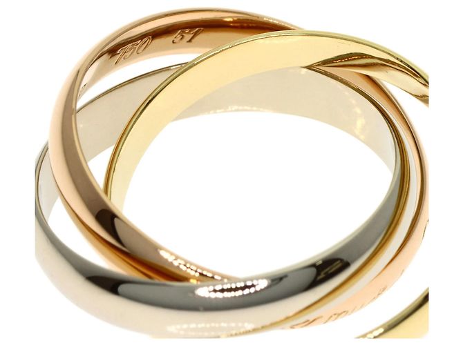 Anello Trinity Cartier in oro giallo e rosa 18K - vista 6