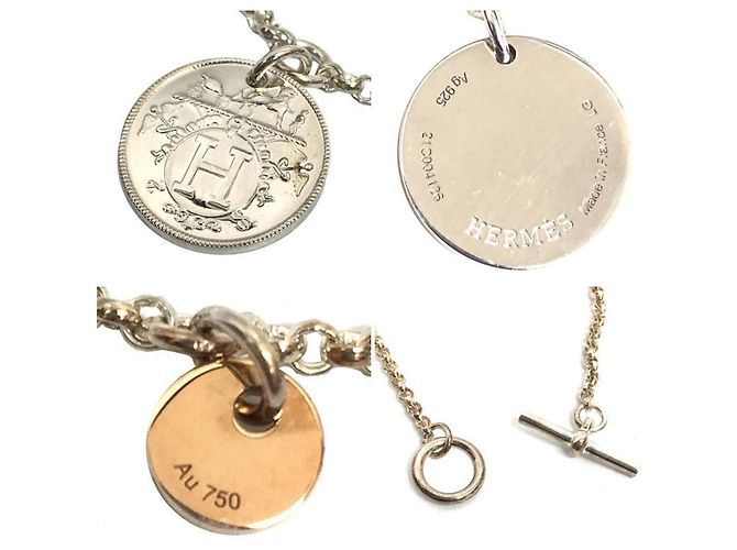 Pulseira Charm Ex-Libris PM Hermès Prata Branco - vista 4