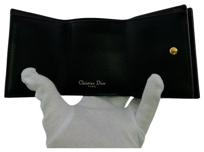 Billetera Compacta Lady Christian Dior Negro - vista 8