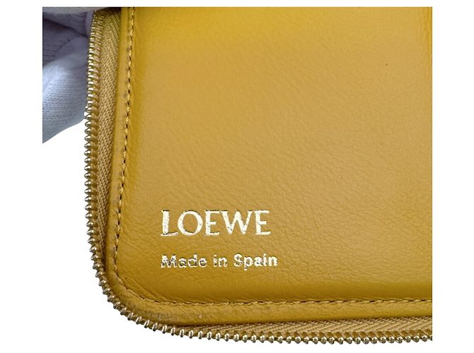 Cartera compacta con cremallera Loewe Knot Amarillo - vista 10