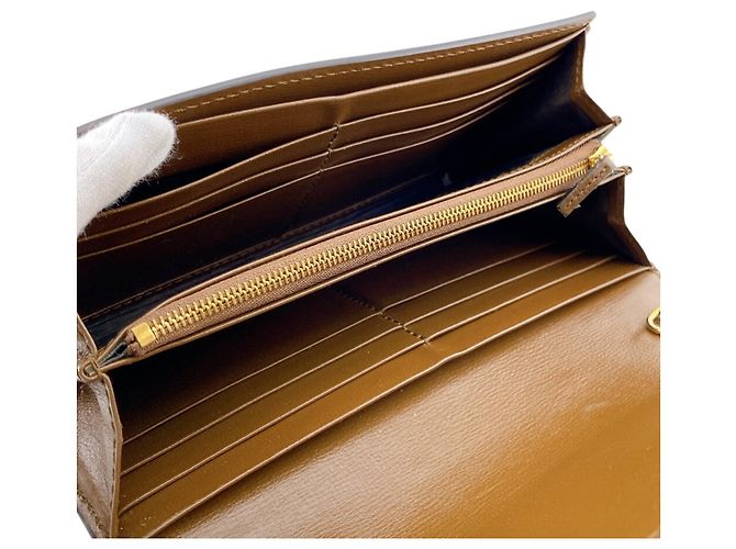 Gucci Braune Leder Langbörse - Ansicht 6