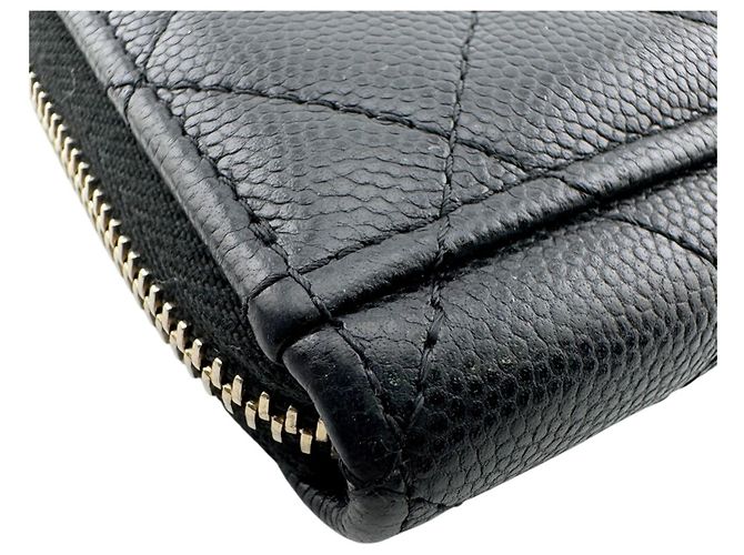 Monedero de piel caviar matelassé de Chanel Negro - vista 5