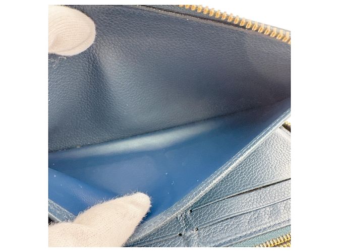 Zippy Louis Vuitton Navy Leather Long Wallet Navy blue - view 11