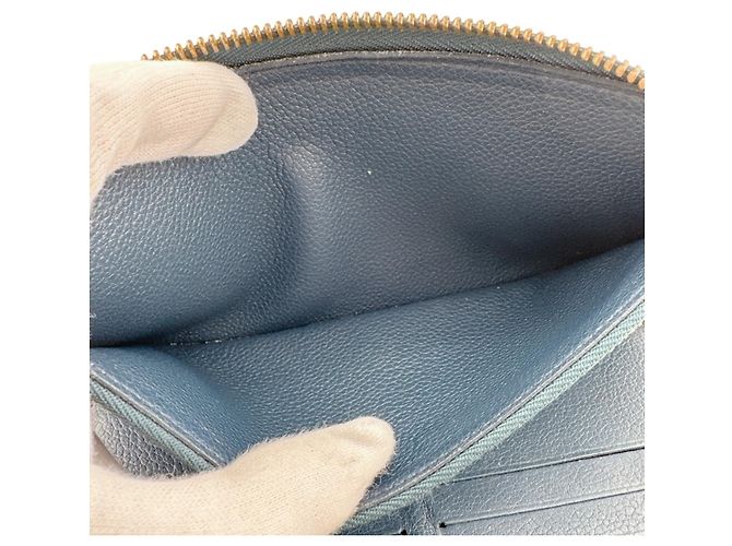 Zippy Louis Vuitton Navy Leather Long Wallet Navy blue - view 9