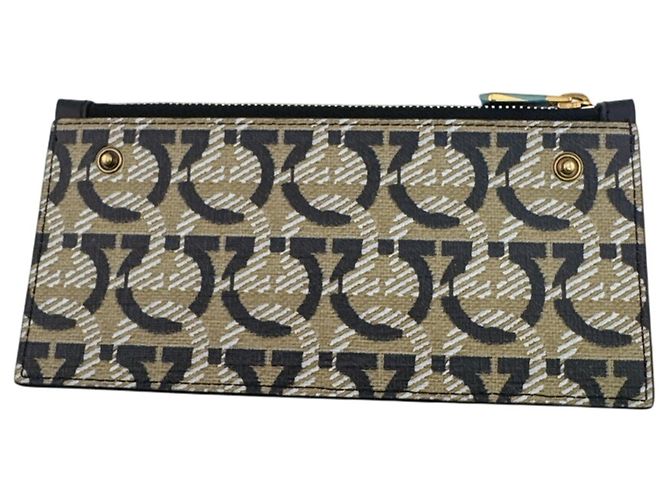Cartera larga con hardware Gancini de Salvatore Ferragamo Azul marino - vista 10