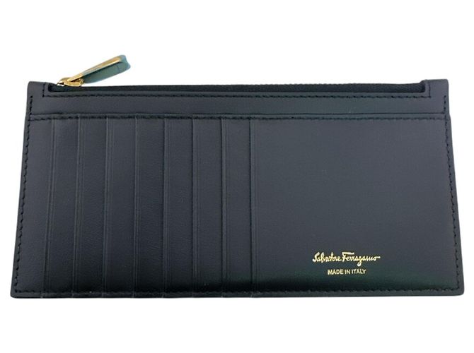 Cartera larga con hardware Gancini de Salvatore Ferragamo Azul marino - vista 11