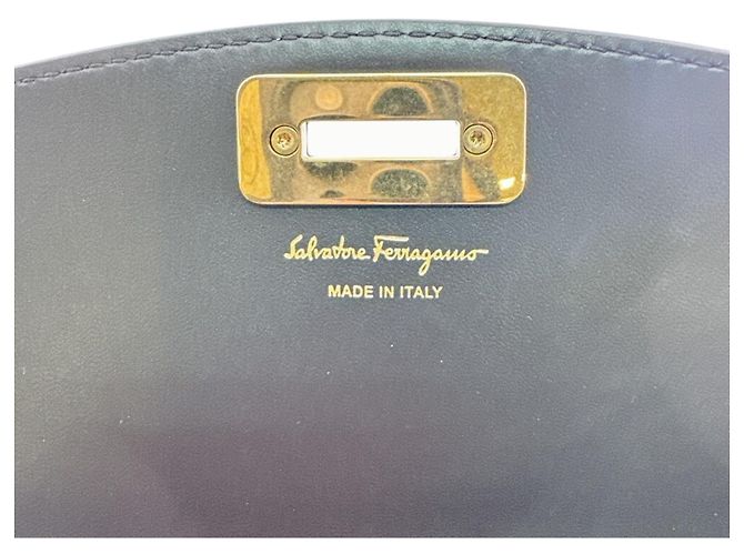 Cartera larga con hardware Gancini de Salvatore Ferragamo Azul marino - vista 13