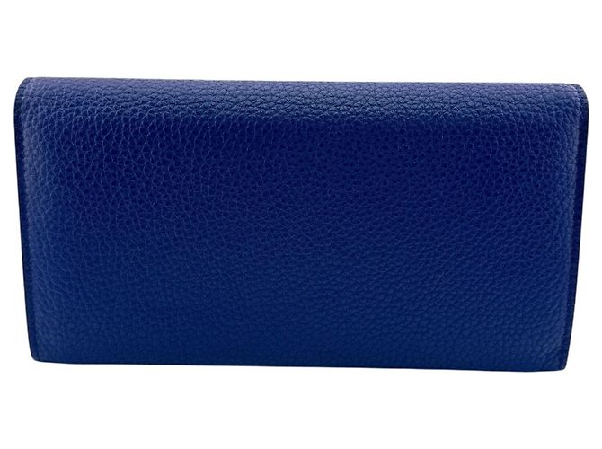 Cartera larga con hardware Gancini de Salvatore Ferragamo Azul marino - vista 2