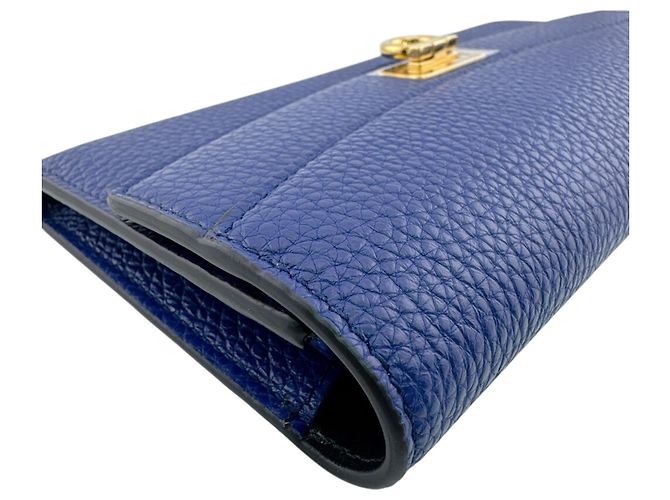 Cartera larga con hardware Gancini de Salvatore Ferragamo Azul marino - vista 3