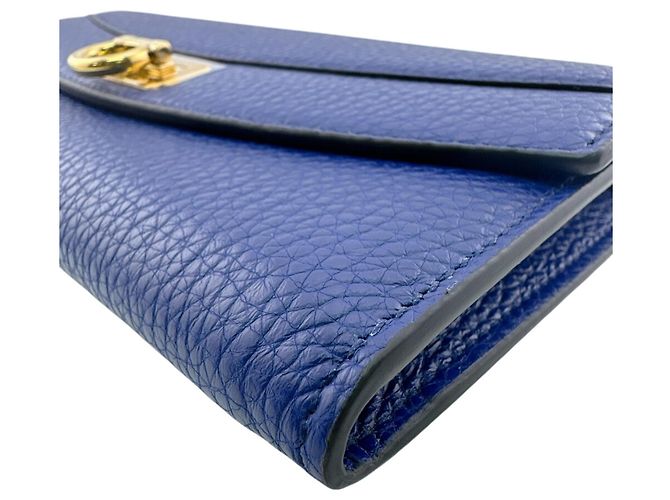 Cartera larga con hardware Gancini de Salvatore Ferragamo Azul marino - vista 4