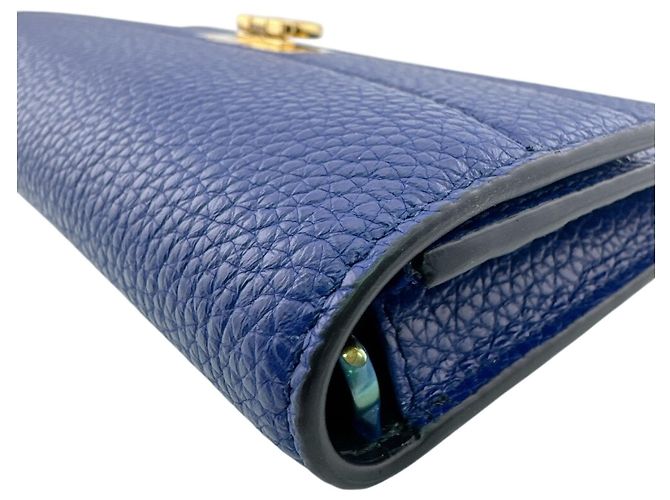 Cartera larga con hardware Gancini de Salvatore Ferragamo Azul marino - vista 6