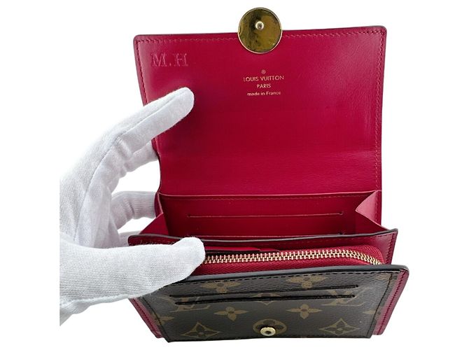 Cartera Compacta Flore Louis Vuitton Castaño Rosa - vista 8