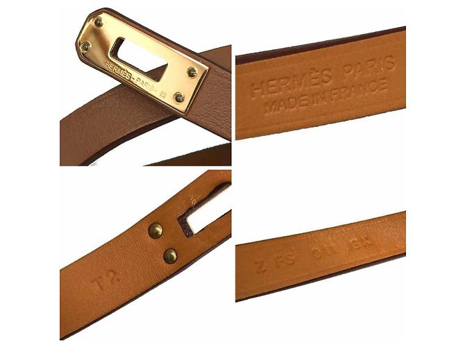 Bracciale Charm Mini Kelly Double Tour Hermès Rosa Cammello - vista 3