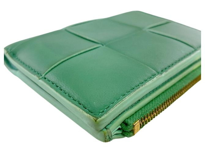 Billetera bi-fold Cassette de Bottega Veneta Verde - vista 3