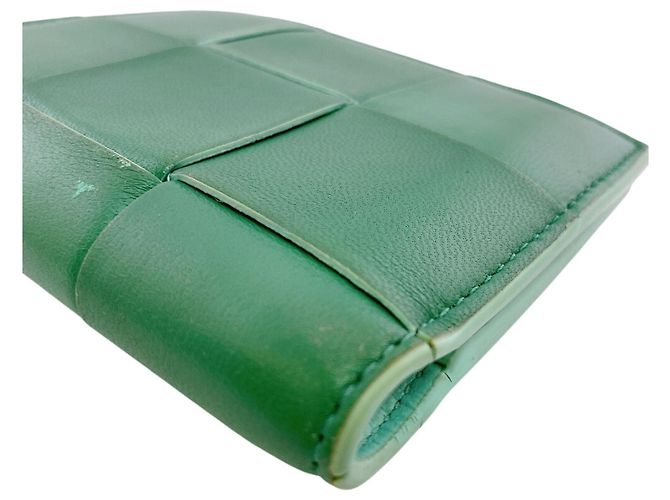 Billetera bi-fold Cassette de Bottega Veneta Verde - vista 4