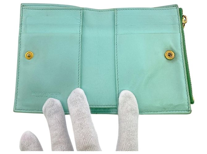 Billetera bi-fold Cassette de Bottega Veneta Verde - vista 7